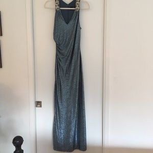 Hailey by Adrianna Papell Metallic Evening Gown